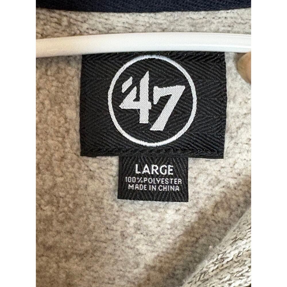 Chicago Bears Savage Quarter Zip Sweater Gray Size L - Picture 3 of 6